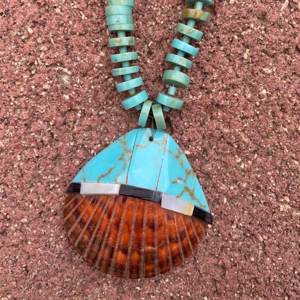 Santo Domingo Spiny Oyster Heishi Necklace